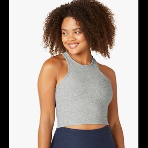 Spacedye Studio Cropped Tank-Silver Mist